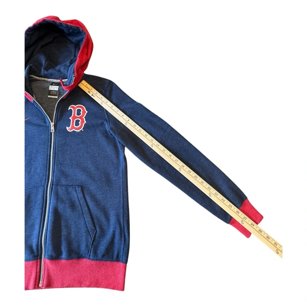 Boston Red Sox Nike Full Zip Hoodie Sweatshirt Red Blue with Zipper Women's XL